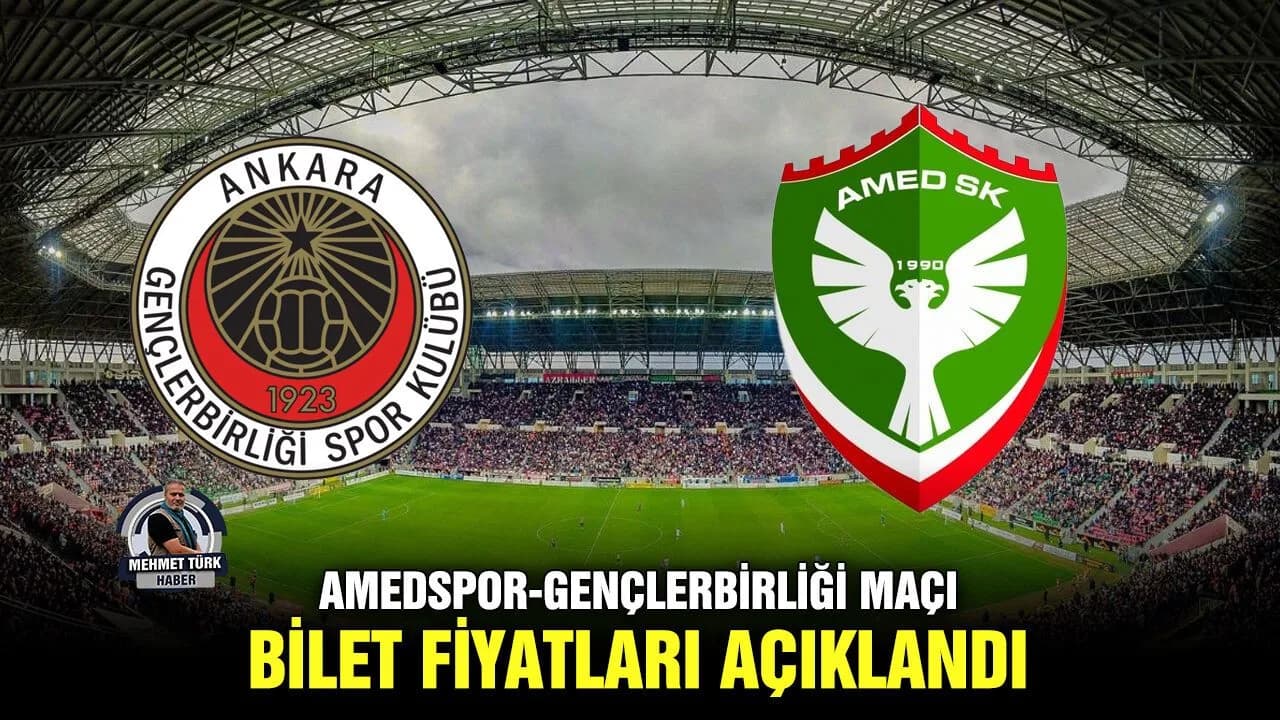 Amedspor-Gençlerbirliği maçı bilet fiyatları açıklandı